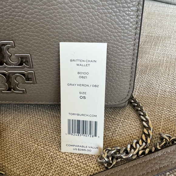 TORY BURCH BRITTEN CHAIN WALLET CROSSBODY NWT SOLD - Picture 4 of 16